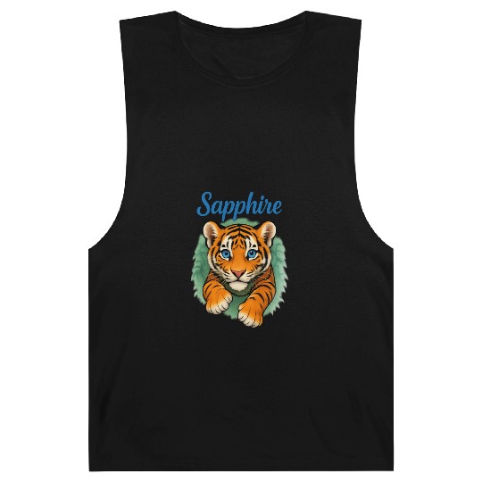 Vivid Tiger Cub Illustration - Sapphire Barnard Tanks