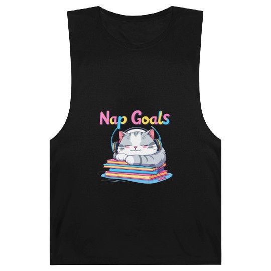 Cute Cat Nap Goals Design Barnard Tanks