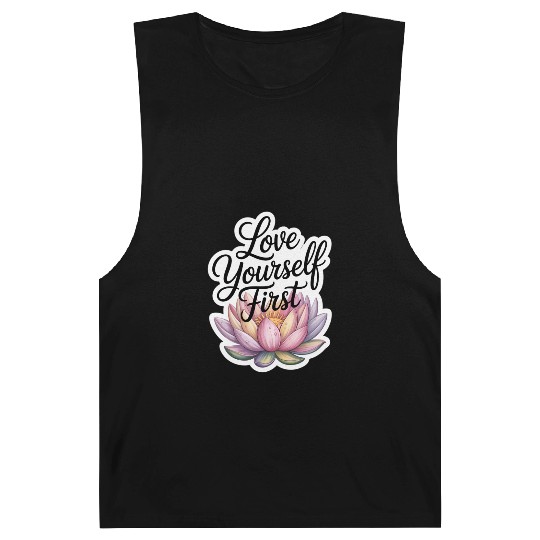 Inspirational Lotus Floral Affirmation Barnard Tanks