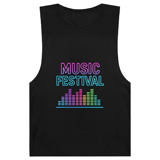 Neon Lights Music Festival Design Barnard Tanks