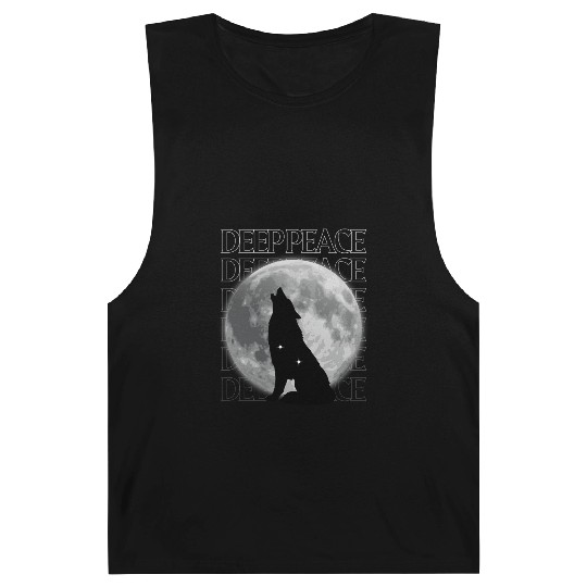 Wolf Howling at Full Moon Design Barnard Tanks