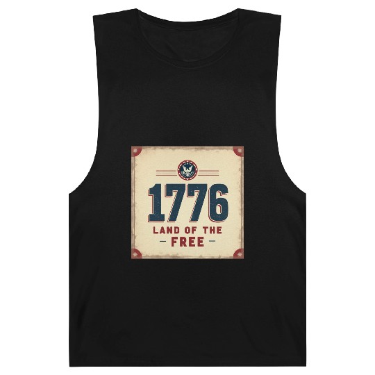 1776 Land of the Free Patriotic Emblem Barnard Tanks