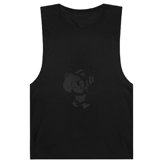 Santa Claus Carrying Gifts Holiday Design Barnard Tanks