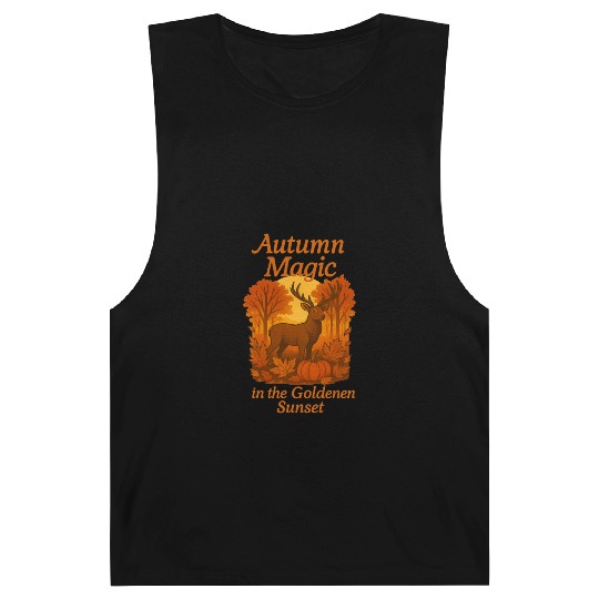 Autumn Magic in the Golden Sunset – Majestic Deer Barnard Tanks