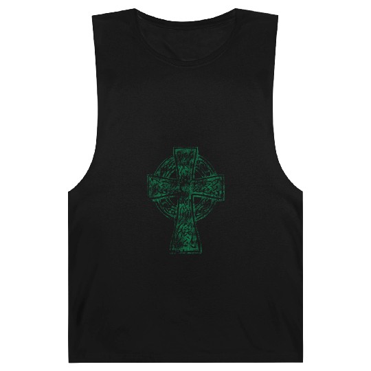 Classic Vintage Style Celtic Cross Crucifix Barnard Tanks