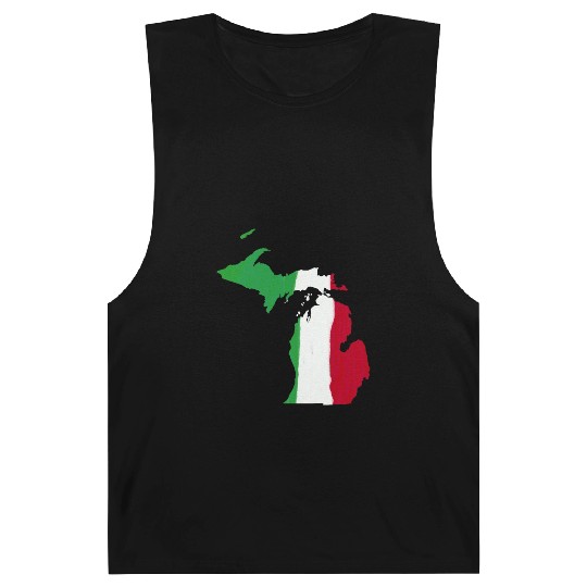 Michigan Italian Italy Flag Pride Barnard Tanks