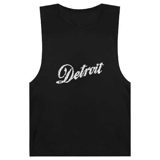 Old Vintage Detroit Retro Script Barnard Tanks