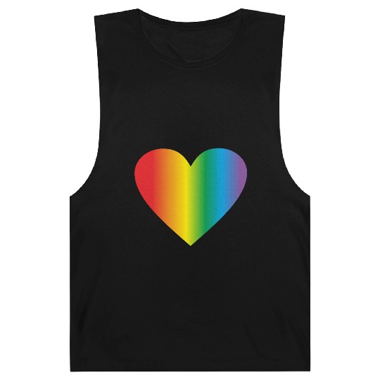 Lgbt rainbow heart, gay heart Barnard Tanks