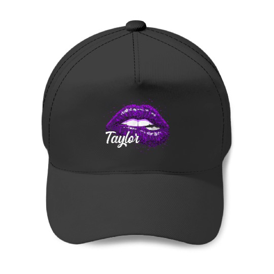 Discover I Love Taylor Lips Funny Taylor Men Women Kids Boy Baseball Caps