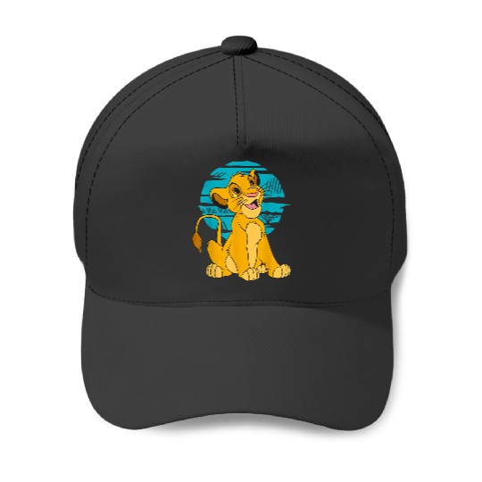 Disney The Lion King Young Simba Happy Blue Retro Baseball Caps