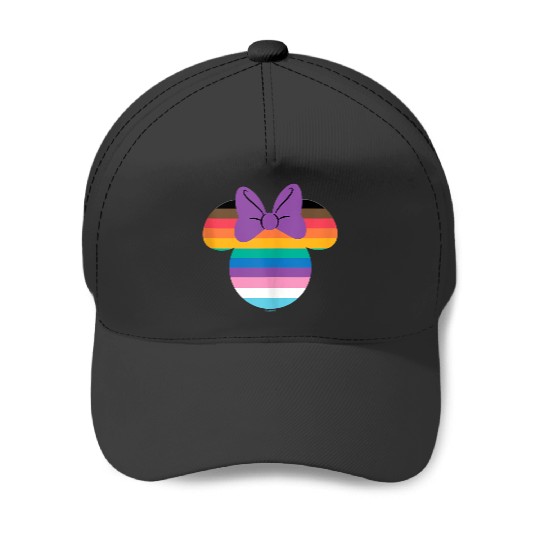 Disney Minnie Mouse Pride Inclusive Rainbow Head Icon Fill Baseball Caps