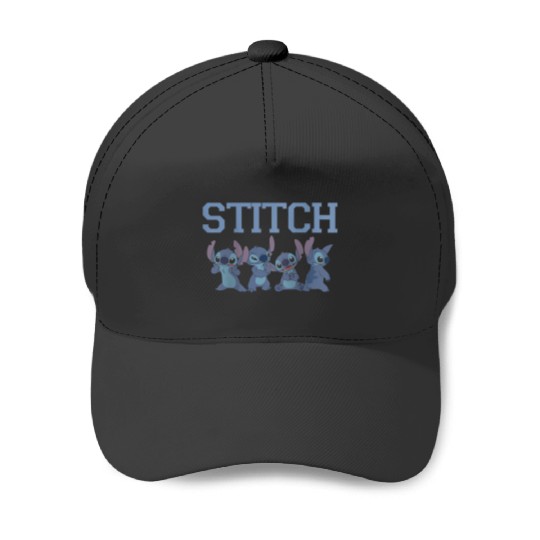 Disney Lilo Stitch Cute Different Moods Big Chest Logo V2 Baseball Caps