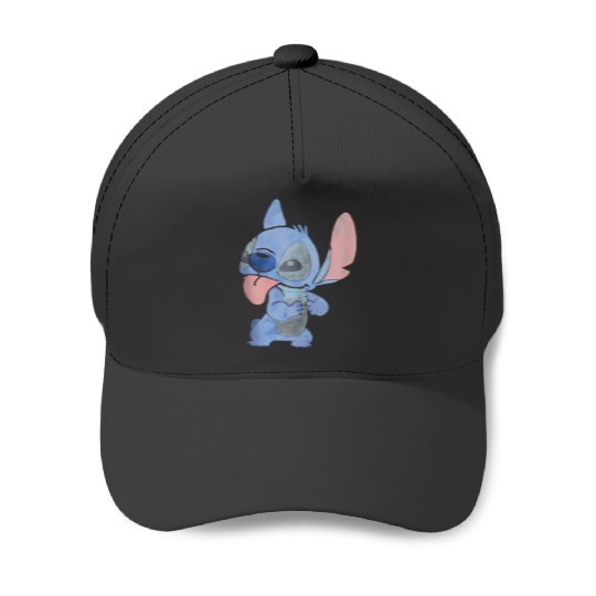 Disney Lilo Stitch Watercolor Cute Silly Stitch Chest Logo Baseball Caps