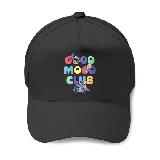 Womens Disney Lilo Stitch Good Mood Club Cool Stitch Text Logo V2 Baseball Caps