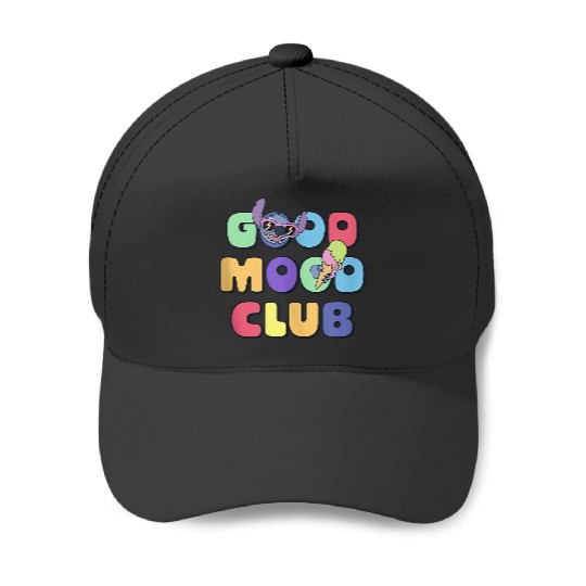 Disney Lilo Stitch Good Mood Club Cool Stitch Text Logo Baseball Caps