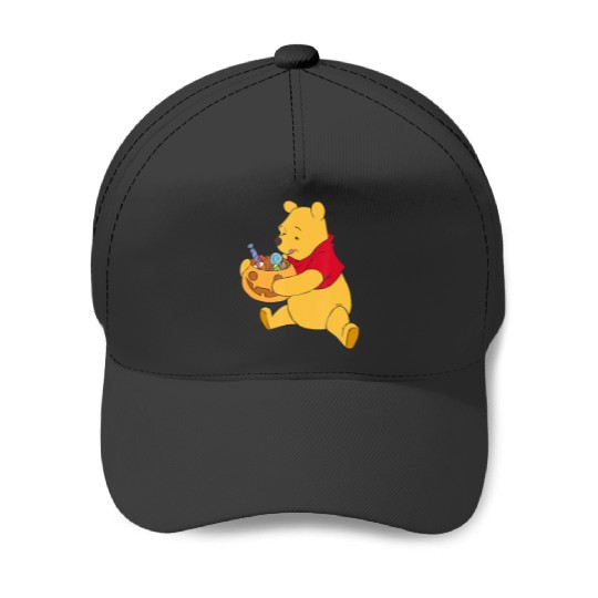 disney winnie the pooh halloween trick or treat logo t Baseball Caps
