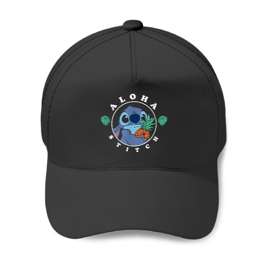 Disney Lilo Stitch Aloha Cute Stitch Tropical Chest Shot Baseball Caps