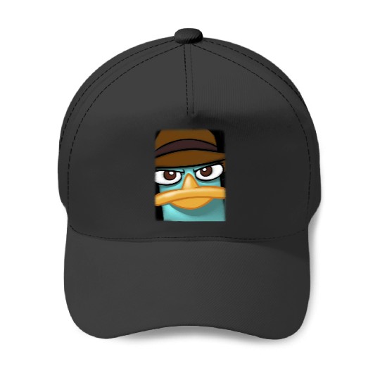 Disneys Phineas And Ferb Perry The Platypus Big Face Portrait Baseball Caps