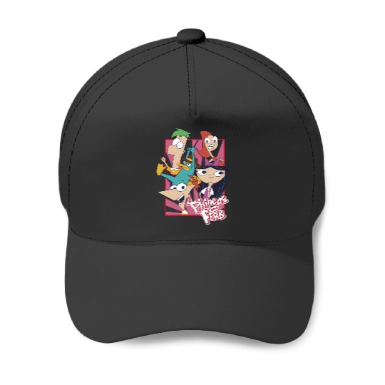 Disneys Phineas And Ferb With Friends Cute Group Shot Baseball Caps
