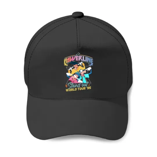 Retro Disneys A Goofy Movie Powerline World Tour 95' Shirt, A Goofy Movie Shirt, Vintage Disneys Powerline Baseball Caps