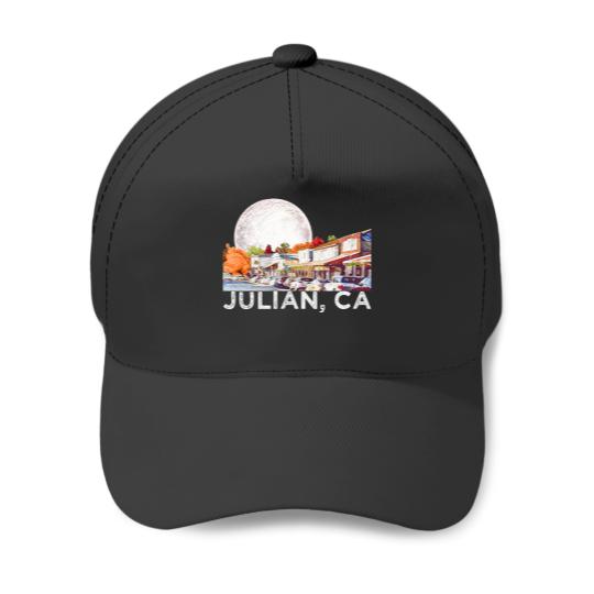 Discover Moon Over Main St Julian CA Baseball Caps