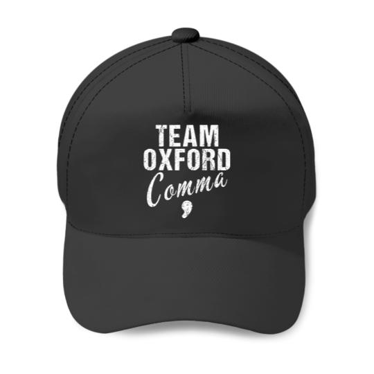 Vintage Team Oxford Comma Grammar Police English Nerd Gift Baseball Caps