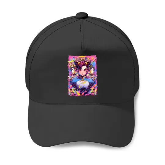 THE EPIC ICON - CHUN LI STREET FIGHTER  Aesthetic Videoameirl Power  Design  PROUD OTAKU Baseball Caps