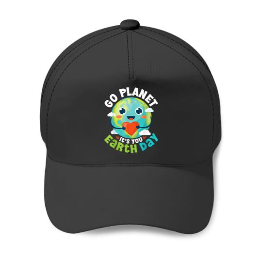 Discover Go Planet Its Your Earth Day 2024 Teacher Women Toddler trends gifts Baseball Caps