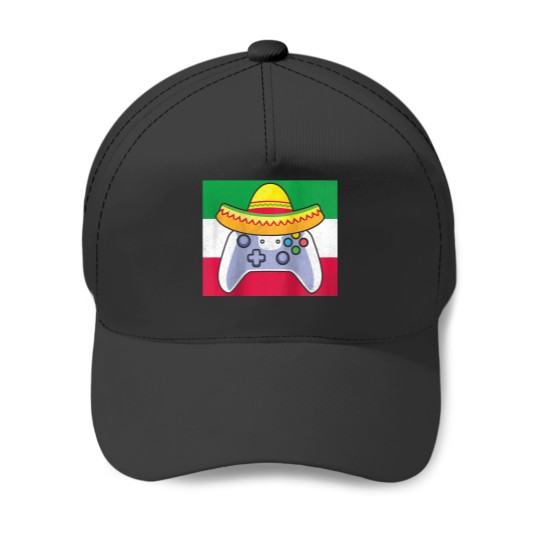 Mexican Cinco De Mayo Gamer Gaming Video Games Trends Gift Baseball Caps
