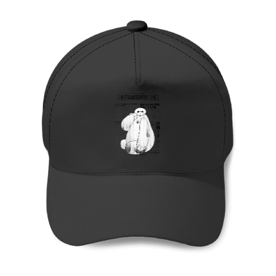 Womens disneys Big Hero 6 San Fransokyo Times Baymax Vintage News Gifts Baseball Caps