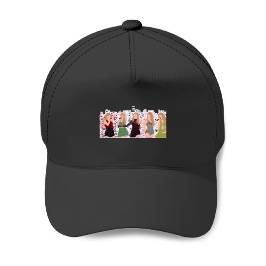 Discover TaylorSwift the Eras Tour all albums banner Co Baseball Caps