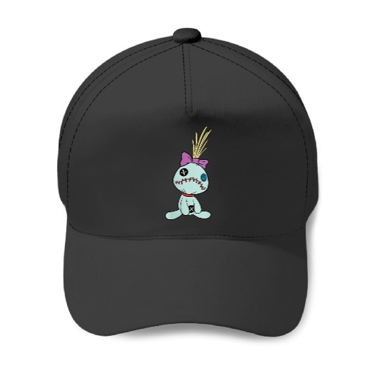 Womens disneys Lilo Stitch Cute Scrump Doll Big Chest Portrait  gifts Baseball Caps