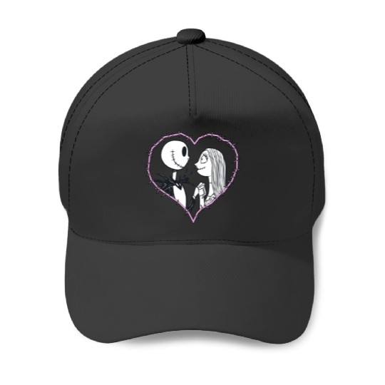 disneys The Nightmare Before Christmas Jack Sally Heart Baseball Caps