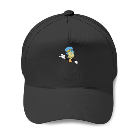 disneys Pinocchio Jiminy Cricket Faux Pocket Baseball Caps