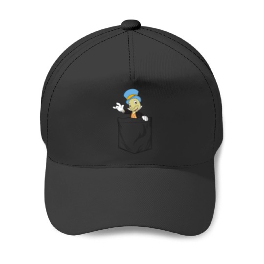 disneys Pinocchio Jiminy Cricket Faux Pocket Baseball Caps