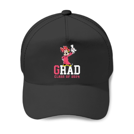 Disney Minnie Mouse 2024 Graduation Class Of 24 Rad Grad Gifts Trends Baseball Caps