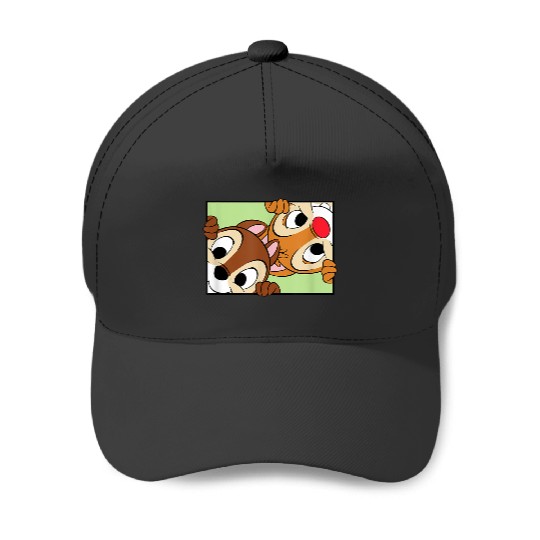 disneys Chip 'n' Dale Rescue Rangers Cute Frame Portrait Baseball Caps
