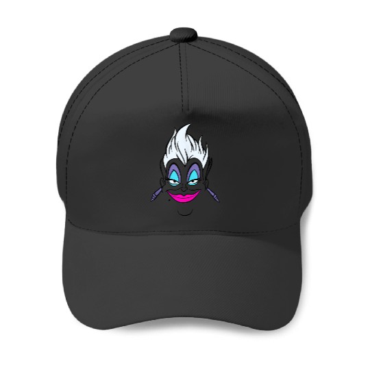 disneys Villains Ursula Big Villain Energy Retro Portrait Baseball Caps