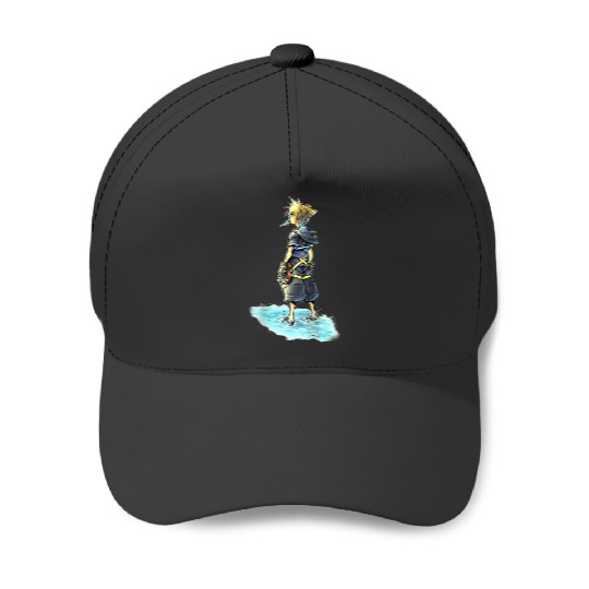 Disneys Kingdom Hearts Sora Sea Salt Ice Cream Sketch Baseball Caps