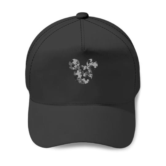 Disney Mickey Camo Gray Baseball Caps