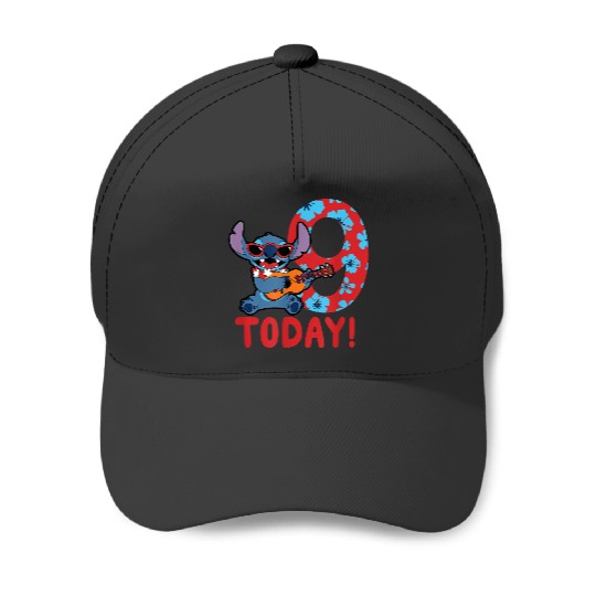 Disney Lilo Stitch Tropical Birthday 9 Years Old Today Baseball Caps