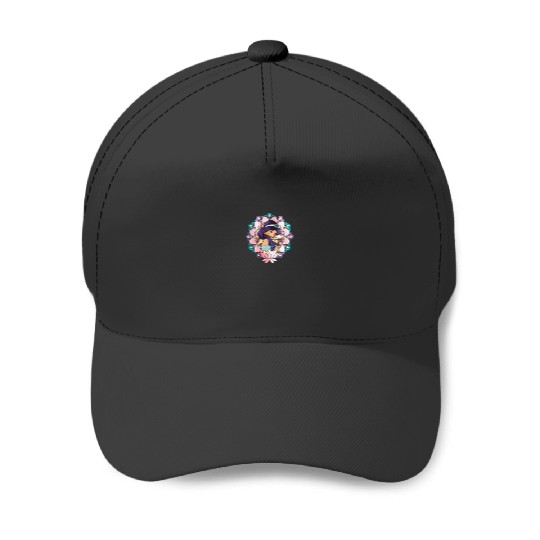 Disney Aladdin Jasmine Stained Glass Lotus Tee Baseball Caps