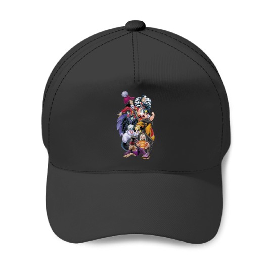 Disney Villains Classic Epic Group Shot Big Chest Portrait Baseball Caps
