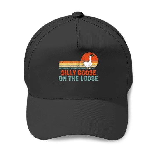 Discover Silly Goose On The Loose Funny Saying Baseball Caps