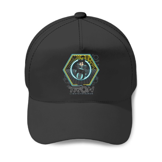 Disney Tron Lightcylce Run Ride Baseball Caps, Mickey Tron Bike Baseball Caps, Disney Trip Baseball Caps