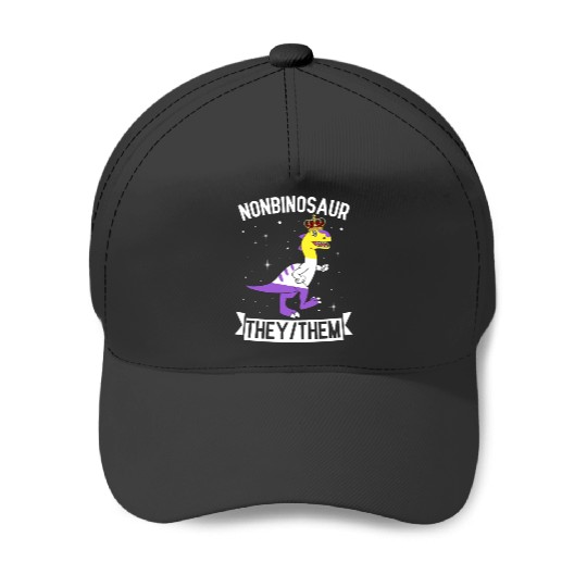 Discover Nonbinary Pronouns Flag Baseball Caps They Them Dinosaur Baseball Caps
