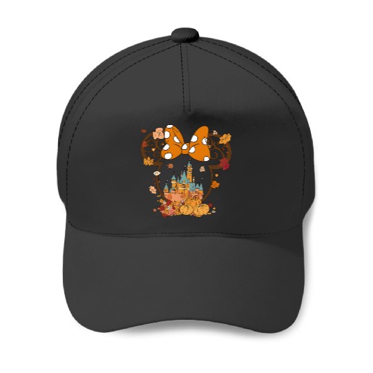 Fall Minnie Mickey Ear Baseball Caps, Minnie Halloween, Disney Halloween Baseball Caps