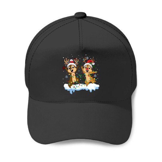 Disney Chip And Dale Christmas Baseball Caps, Cute Christmas Couples Baseball Caps