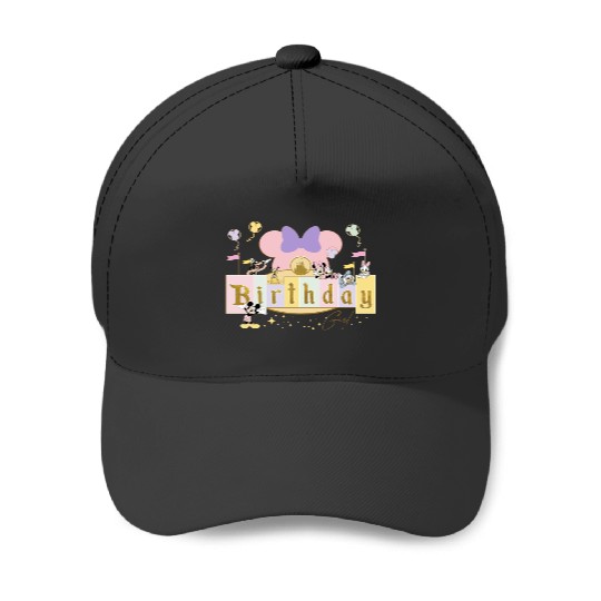 Disney Birthday Girl Baseball Caps, Colorful Disney Birthday Baseball Caps, Matching Disneyland Baseball Caps