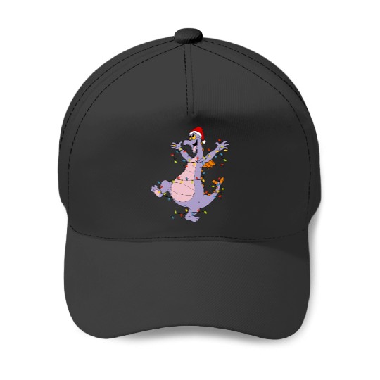 Disney Figment Christmas Lights Baseball Caps, Figment Merry Christmas Baseball Caps, Purple Dragon Epcot Disneyland Christmas Matching Family Baseball Caps